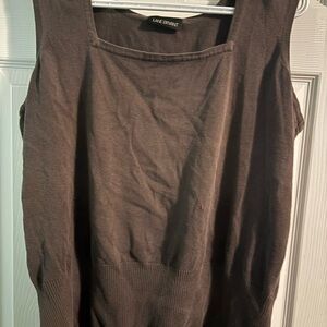 Lane Bryant Sleeveless Brown Top